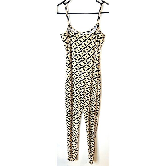 Patterned Strap Jumpsuit Full Circle Trends Made Of Stretchy Fabric Medium - Picture 2 of 4